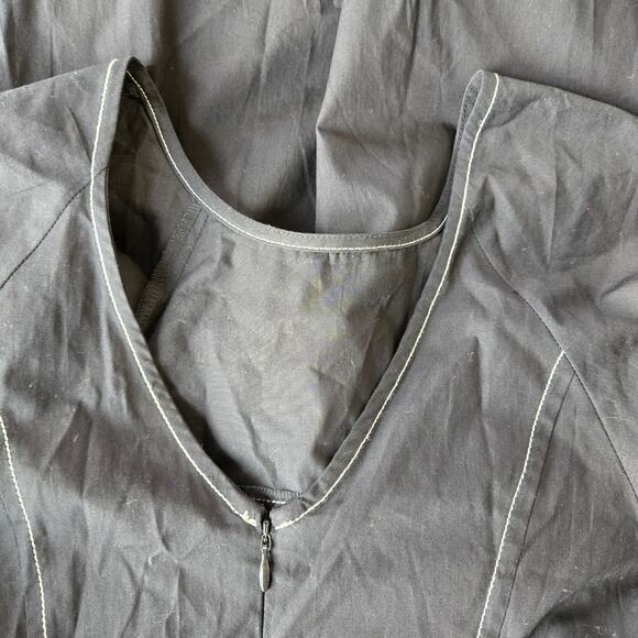 Madewell Puff-Sleeve Drop-Waist Midi Dress Size 00 NWT - Picture 6 of 7